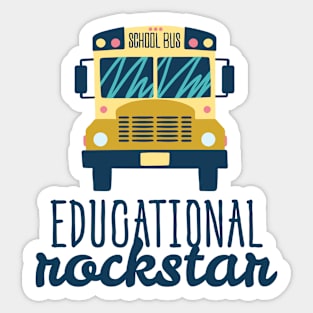 Educational Rockstar School Bus Sticker